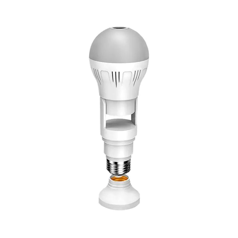 360° Light Bulb Security Camera – WiFi Panoramic Hidden Cam with Night Vision & Two-Way Audio