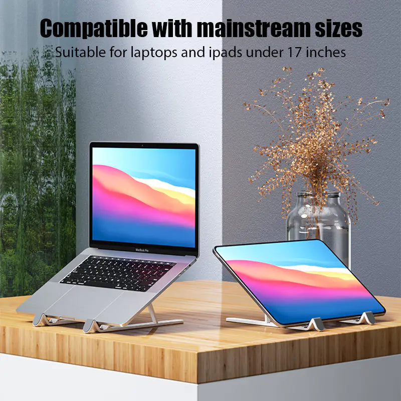 ⚙️ FlexFold Adjustable Laptop Stand – Foldable, Ergonomic, and Travel-Ready
