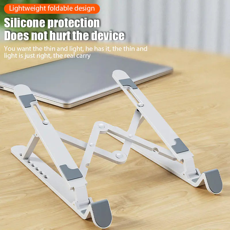 ⚙️ FlexFold Adjustable Laptop Stand – Foldable, Ergonomic, and Travel-Ready