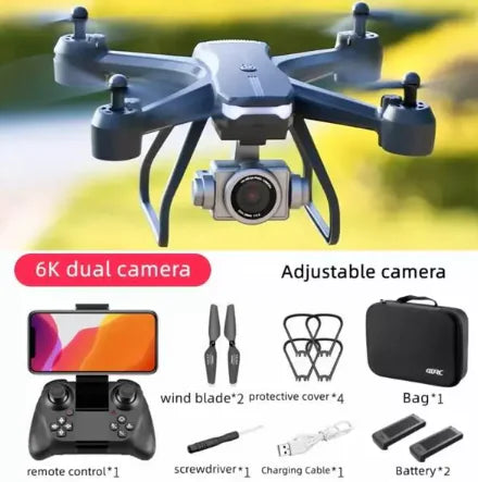 4DRC V14 SkyMaster Drone – 6K Dual-Camera Aerial Drone with Optical Flow, Auto Hover, & Carry Case